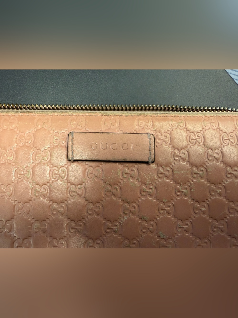 Authentic Gucci Pink GG Microguccissima Zip Around Wallet - Picture 5 of 16